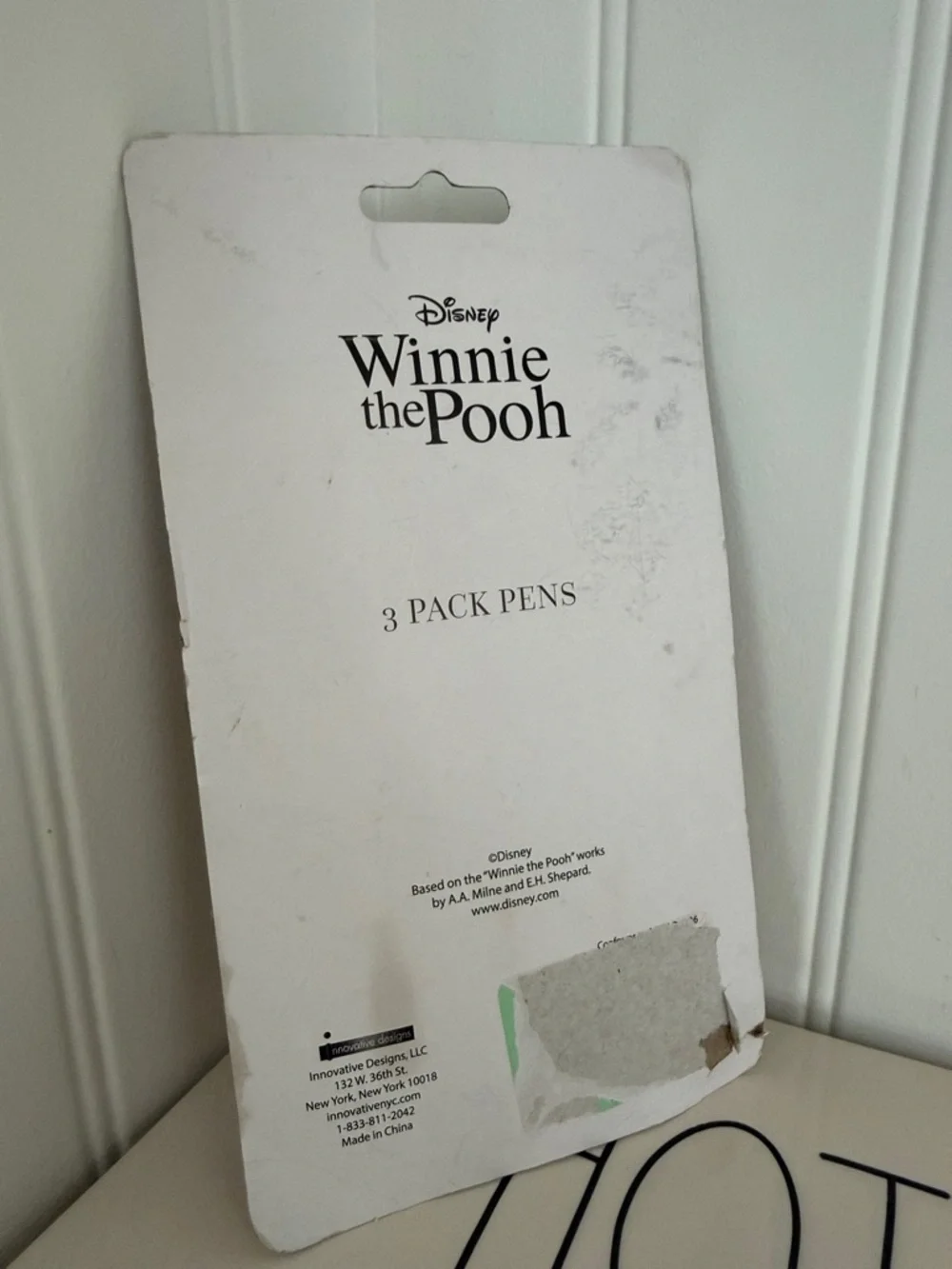 Disney Winnie the Pooh Character Pen Set Rubber Figure